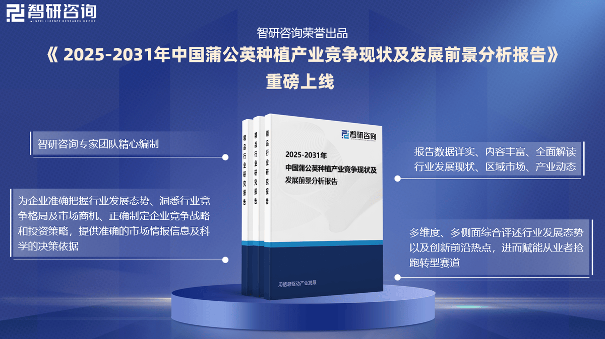 智研咨询—20多米体育官网25年中国蒲公英种植行业发展现状及市场需求规模预测报告(图1)